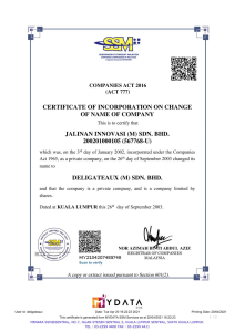 Companies Commission Of Malaysia Certification